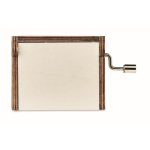 Caja de música de Navidad con la canción Feliz Navidad color madera cuarta vista