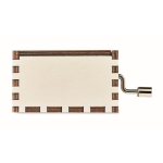 Caja de música de Navidad con la canción Feliz Navidad color madera quinta vista