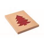 Portacubiertos de Navidad personalizados de fieltro Christmas Tree color rojo novena vista