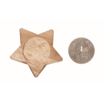 Portavelas para publicidad tipo estrella con vela de vainilla Estrella color gris tercera vista