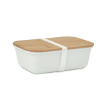 Fiambrera corporativa con tapa de bambú con logo 1L Mix Bamboo