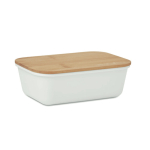 Fiambrera corporativa con tapa de bambú con logo 1L Mix Bamboo