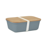 Fiambrera corporativa con tapa de bambú con logo 1L Mix Bamboo