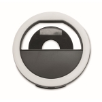 Aro de luz blanca pequeño con 3 brillos con logotipo Mini Selfies color negro segunda vista