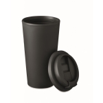 Tazas take away de plástico grandes de doble pared y 450ml Large color negro segunda vista