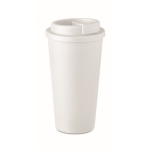 Tazas take away de plástico grandes de doble pared y 450ml Large color blanco