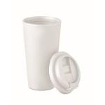 Tazas take away de plástico grandes de doble pared y 450ml Large color blanco segunda vista