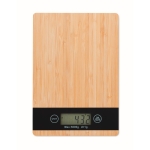 Báscula de cocina personalizada de bambú digital hasta 5kg Natura color madera tercera vista
