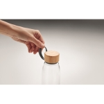 Botella de cristal personalizada sin fugas 500ml Crystal Fjord color transparente vista fotografía quinta vista