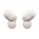 Auriculares de material reciclado con caja personalizada Ring color blanco septima vista