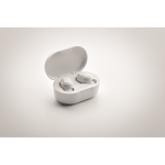 Auriculares de material reciclado con caja personalizada Ring color blanco vista fotografía septima vista