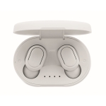 Auriculares de material reciclado con caja personalizada Ring color blanco novena vista