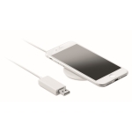 Cargador inalámbrico magnético delgado con carga rápida Circle color blanco cuarta vista