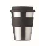 Vaso de acero inoxidable para llevar de 350ml color negro tercera vista