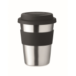 Vaso de acero inoxidable para llevar de 350ml color negro quinta vista