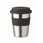 Vaso de acero inoxidable para llevar de 350ml color negro sexta vista
