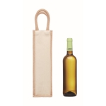 Bolsa para vino personalizada en yute y canvas 320 g/m2 Vino Rioja color beige cuarta vista