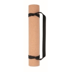 Esterilla de yoga de corcho personalizada con logo Yoga Cork color beige segunda vista
