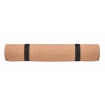 Esterilla de yoga de corcho personalizada con logo Yoga Cork color beige tercera vista