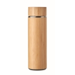 Termo personalizable de acero y bambú con infusor 480ml Natura color madera segunda vista