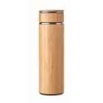 Termo personalizable de acero y bambú con infusor 480ml Natura color madera tercera vista