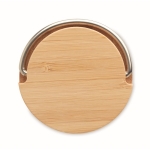 Termo personalizable de acero y bambú con infusor 480ml Natura color madera septima vista