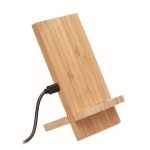 Práctico soporte de bambú de carga inalámbrica rápida Support color madera