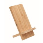 Práctico soporte de bambú de carga inalámbrica rápida Support color madera cuarta vista