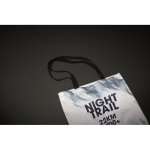 Bolsa de tela personalizada poliéster 190D reflectante Flash color plateado mate cuarta vista bodegón 2