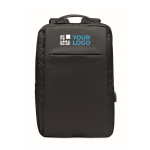 Mochilas para portátil recicladas con USB 16'' Power RPET vista de impresión