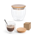 Vaso de vidrio de doble pared con tapa y 250ml Vacuum Small