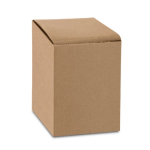 Vaso de cristal de doble pared con tapa y 350ml Vacuum Medium color madera clara en caja