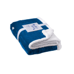 Manta en forro polar reversible 225 g/m2 Sankt Moritz color azul real imagen con logo