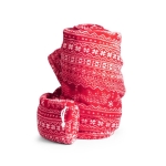 Manta polar navideña con acabado aterciopelada 240 g/m2 Norway color rojo cuarta vista