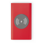 Cargador inalámbrico y powerbank de 4.000 mAh Powercard Chargepad color rojo