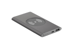 Cargador inalámbrico y powerbank de 4.000 mAh Powercard Chargepad color gris oscuro