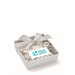 Portavelas de cristal con forma de estrella y vela de té Crystal color plateado vista de impresión