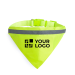 Collar reflectante tipo bandana para perros impreso con logo Trevor vista principal