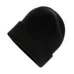 Gorros sostenibles personalizados en material reciclado EcoSave color negro tercera vista