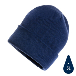 Gorros sostenibles personalizados en material reciclado EcoSave color azul marino
