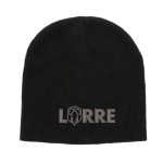 Gorros de invierno eco con parche con logotipo y diseño Clásico Eco color negro vista con logo