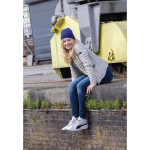 Gorro de invierno eco con parche con logotipo y diseño color azul marino