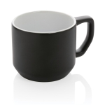 Taza promocional de cerámica de diseño moderno de 350ml Modern color negro