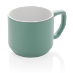 Taza promocional de cerámica de diseño moderno de 350ml Modern color verde