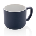 Taza promocional de cerámica de diseño moderno de 350ml Modern color azul marino