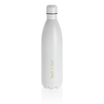 Botella grande térmica de acero inoxidable 1L Lifestyle Premium color blanco vista con logo
