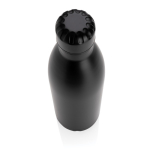 Botella de acero grande con función termo 750ml color negro tercera vista