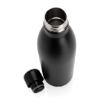 Botella de acero grande con función termo 750ml color negro cuarta vista