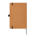 Libretas con tapas duras de corcho A5 hojas a rayas Basic Cork color natural cuarta vista