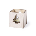 Vela aromática de Navidad con estrella y logotipo primera vista